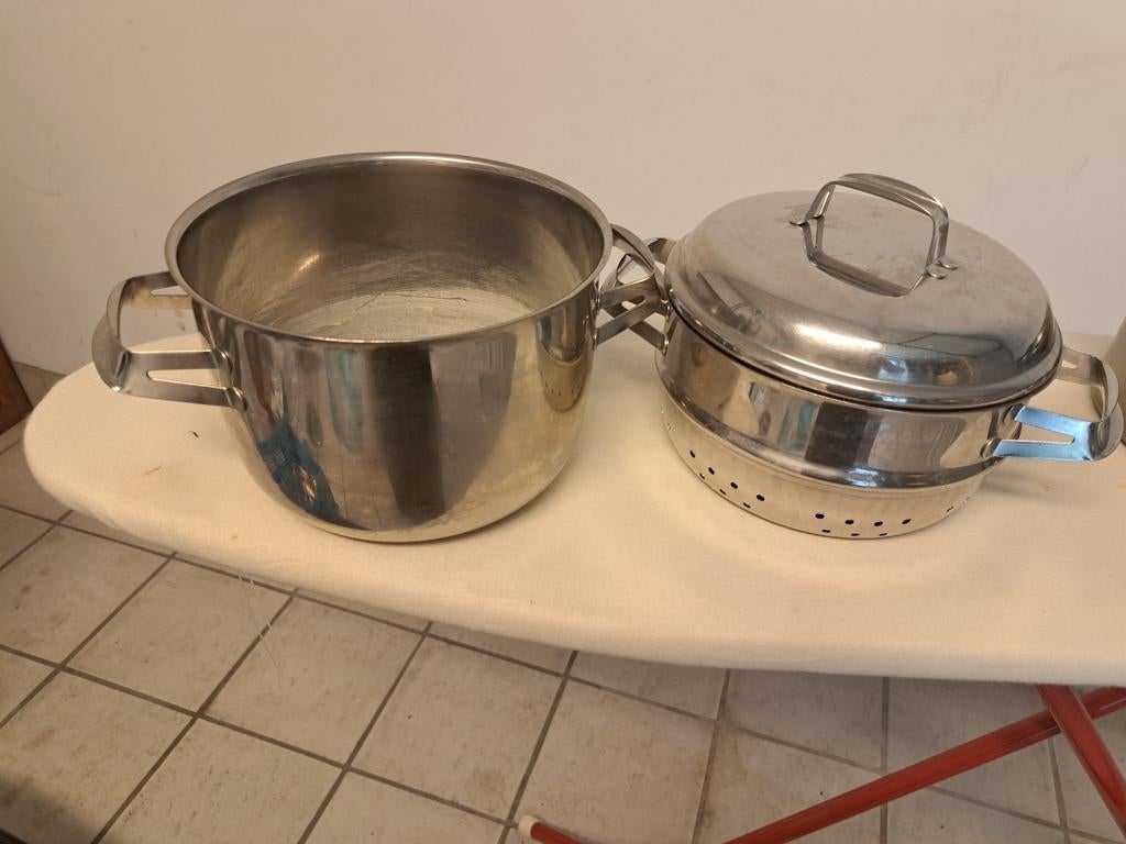 Mooie RVS Stomer - Keuken Stoompan, Ophalen, Zilver, Metaal, Overige typen