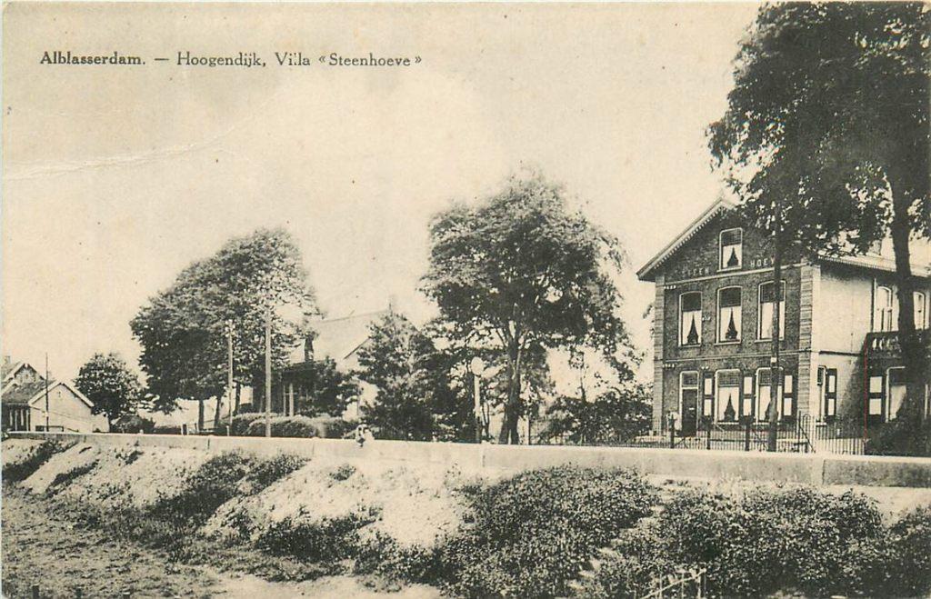 701-389-037 Alblasserdam Hoogendijk Villa Steenhoeve, Verzamelen, Ansichtkaarten | Nederland, Zuid-Holland, Voor 1920, Verzenden
