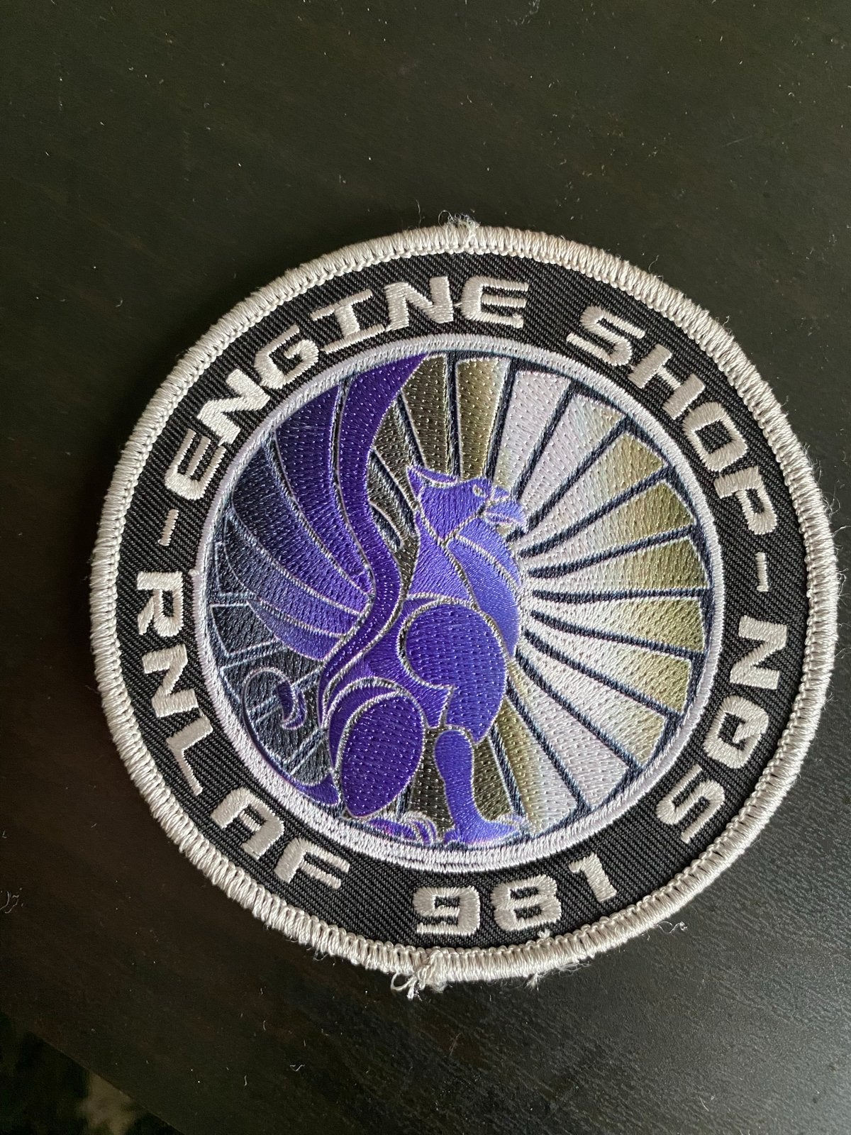 RNLAF 981 Engine Shop Patch - Geborduurd Embleem, Ophalen of Verzenden, Luchtmacht, Nederland, Overige typen
