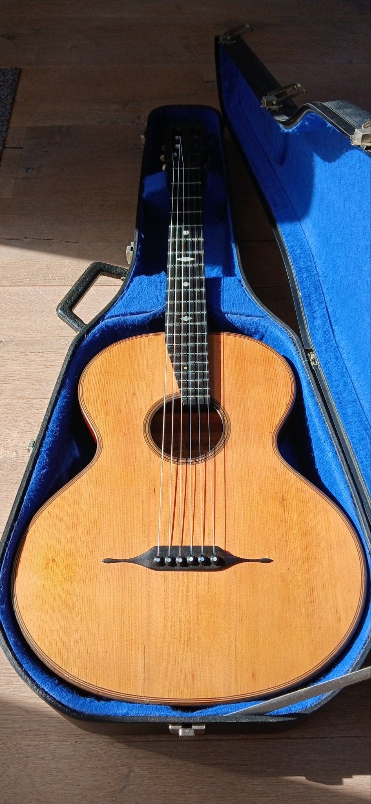 Antieke Hans Raab gitaar uit 1916 met koffer, Ophalen, Gebruikt, Klassieke of Spaanse gitaar, Met koffer