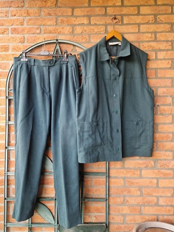Vintage Damespak Starstyle Maat 44, Kleding | Dames, Ophalen of Verzenden, Zo goed als nieuw, Maat 42/44 (L), Groen