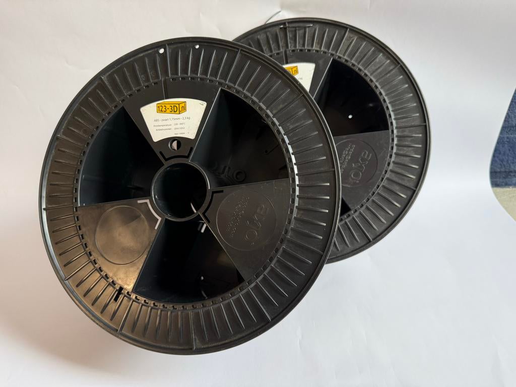123-3D ABS filament zwart 1.75mm 2.3kg (2 rollen), Ophalen of Verzenden, Nieuw, Filament