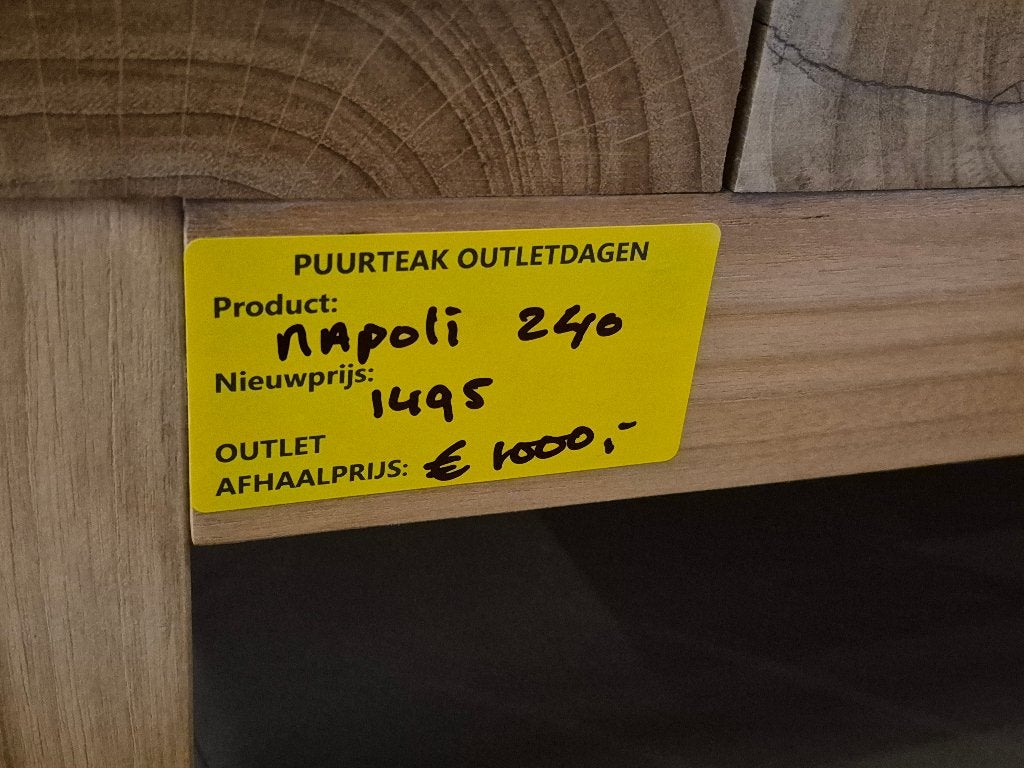 6 persoons teak tuintafel | OUTLETPRIJZEN, Tuin en Terras, Ophalen, Zo goed als nieuw, Rechthoekig, Teakhout