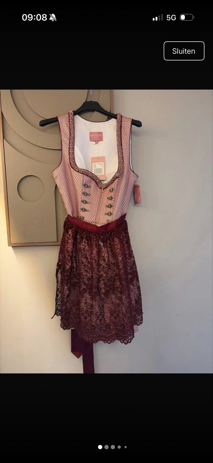 Kruger Madl Dirndl Jurk Maat 38 - Nieuw met kaartjes, Kleding | Dames, Ophalen of Verzenden, Nieuw