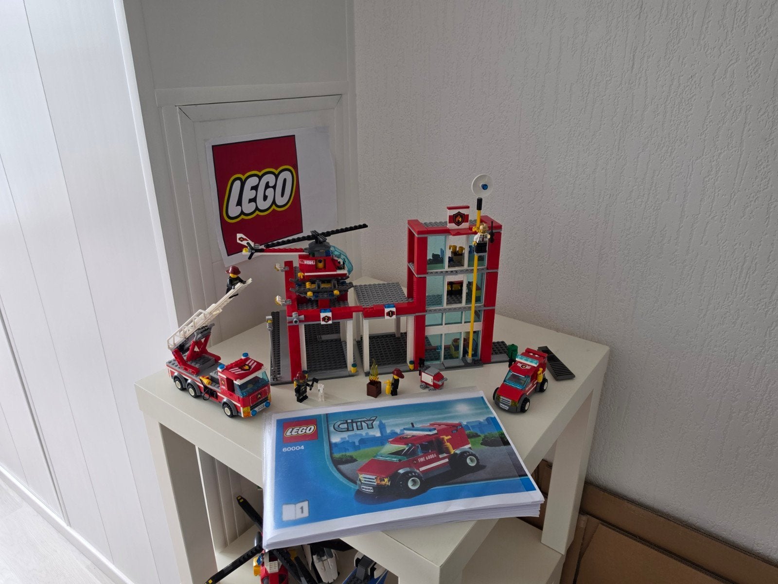Lego Brandweerkazerne 60004 Compleet, City, Lego, Inclusief instructies, Ophalen of Verzenden
