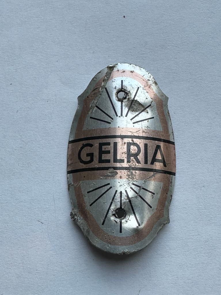 Oud balhoofdplaatje Gelria. Balhoofd plaatje., Gebruikt, Overige typen, Ophalen of Verzenden, Gelria