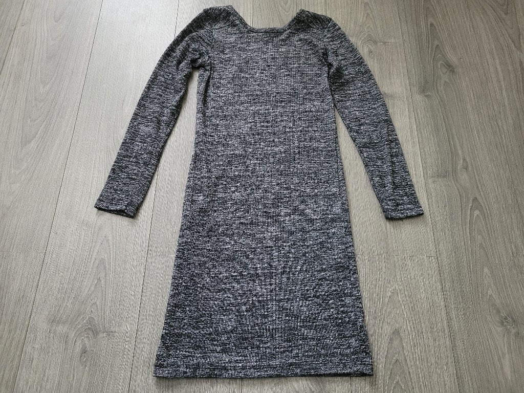 MUKI grijs gebreid jurkje maat M ~ IM0005, Maat 38/40 (M), Muki, Ophalen of Verzenden, Grijs