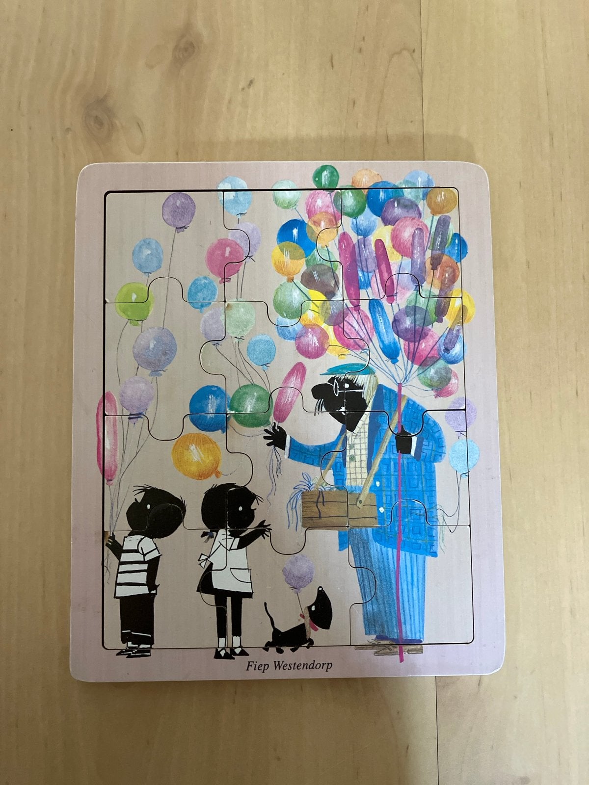 Mooie houten Jip en Janneke puzzel, 2 tot 4 jaar, 10 tot 50 stukjes, Ophalen of Verzenden, Zo goed als nieuw