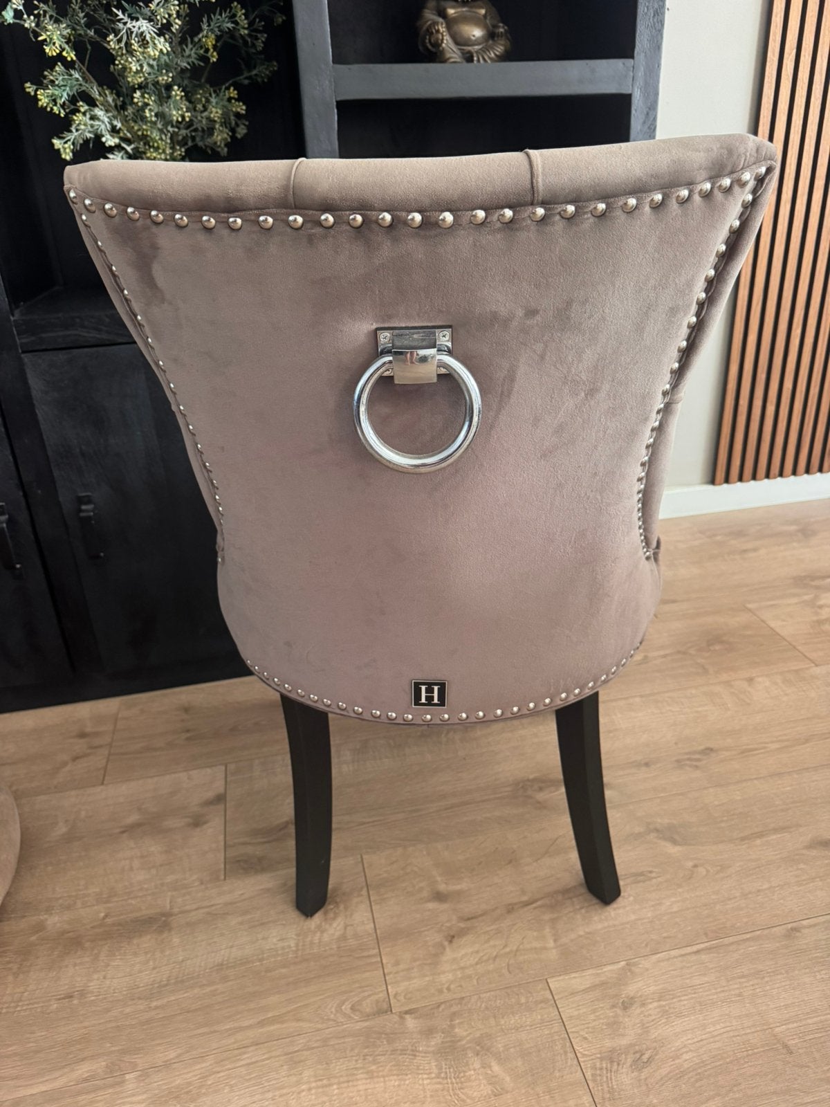 4 landelijke eetkamer stoelen hermans home, Huis en Inrichting, Ophalen, Gebruikt, Bruin, Vier