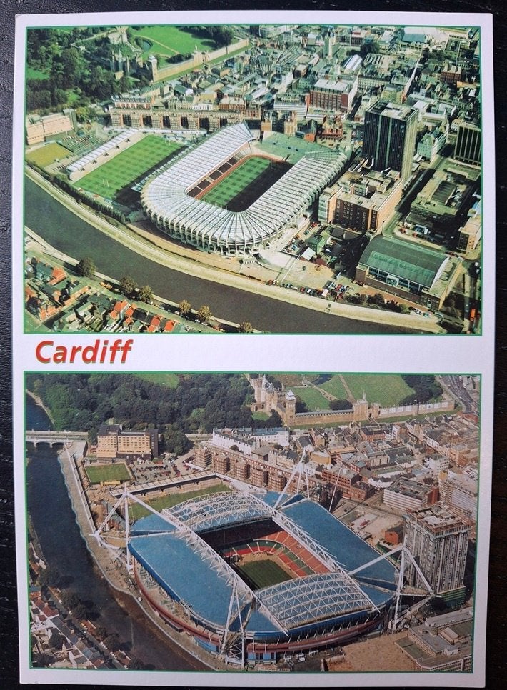 Stadion ansichtkaart Cardiff, Millenium Stadium 2x, Ophalen of Verzenden, Zo goed als nieuw, Buitenlandse clubs, Poster, Plaatje of Sticker