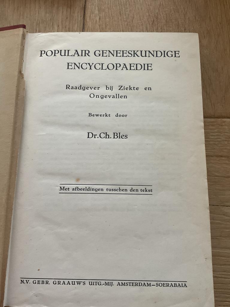 Populair Geneeskundige Encyclopaedie - Dr. Ch. Bles, Ophalen of Verzenden, Gelezen, Medisch, Los deel