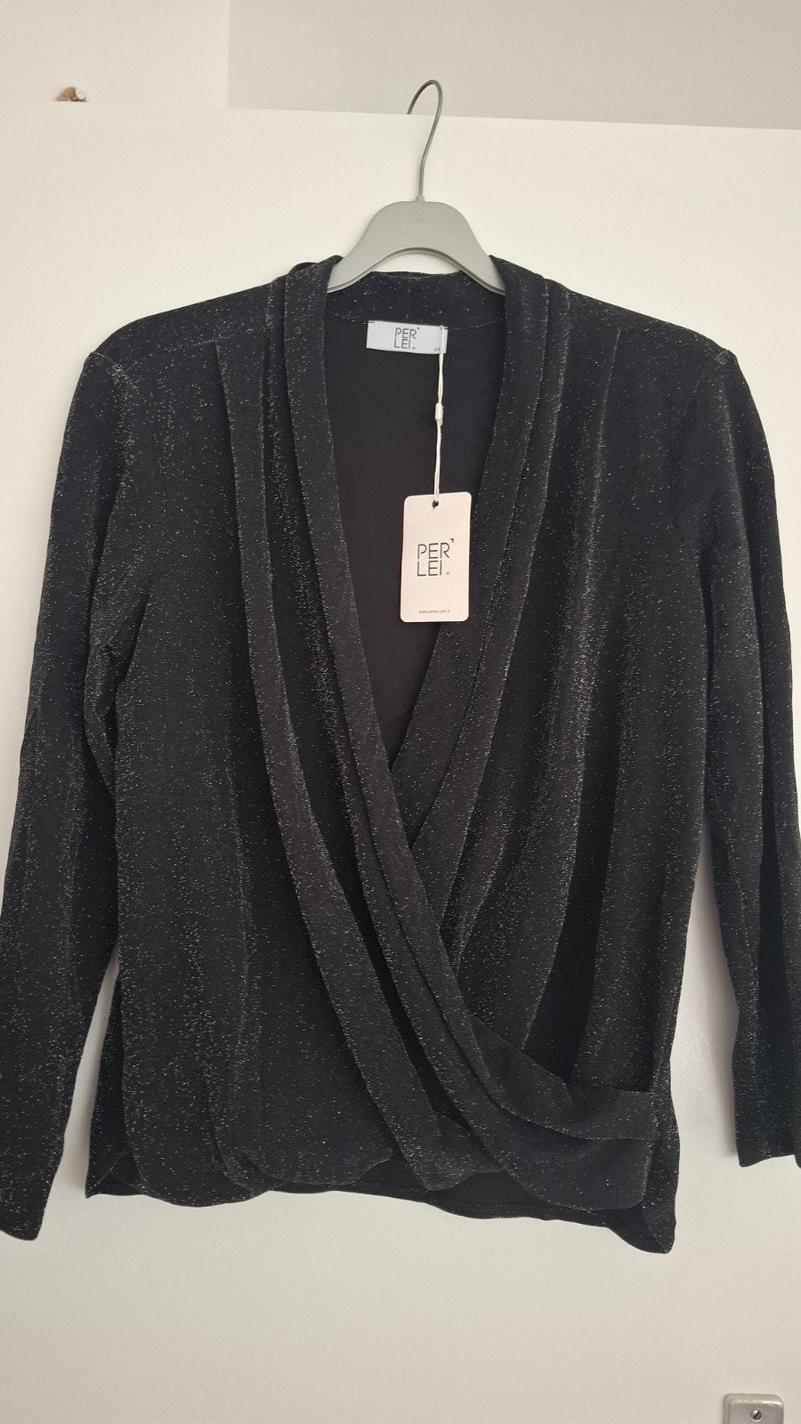 PER LEI Zwarte Glitter Blouse Maat  44, Kleding | Dames, PER LEI, Zwart, Maat 42/44 (L), Nieuw