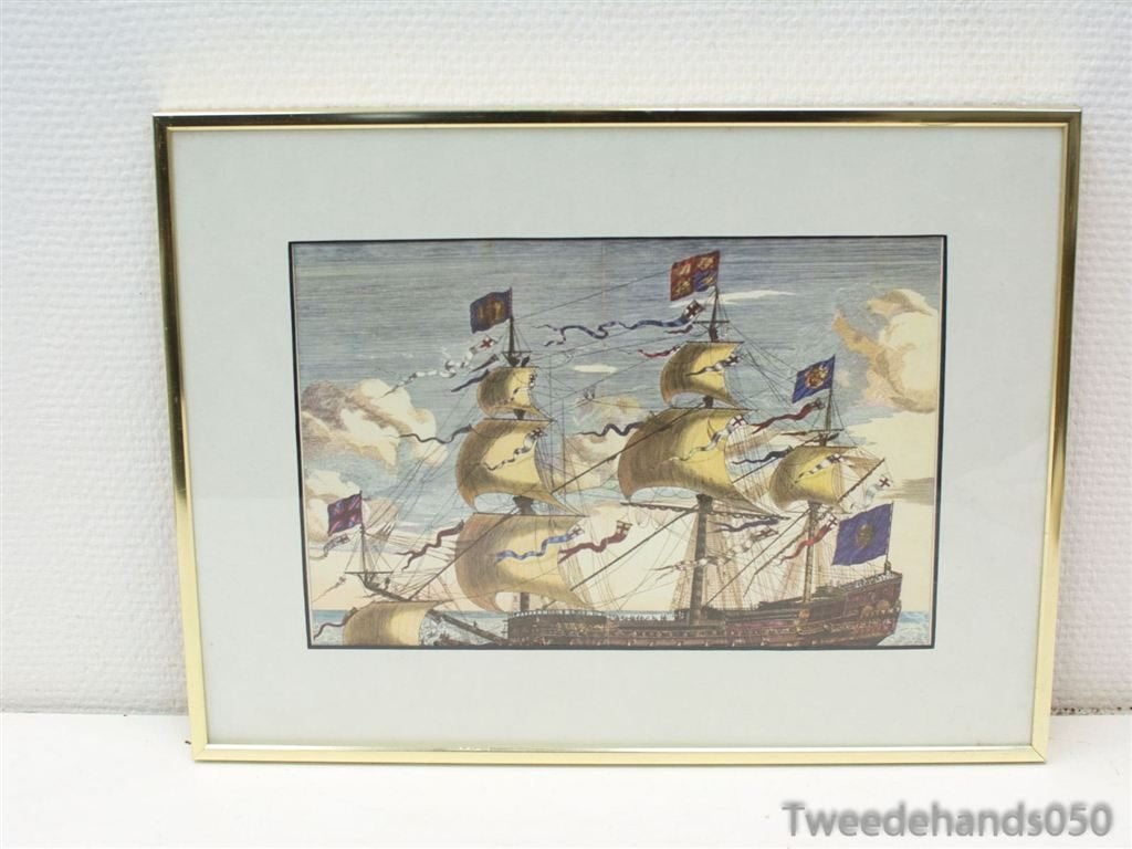 Prent zeilschip, Schilderij 89638