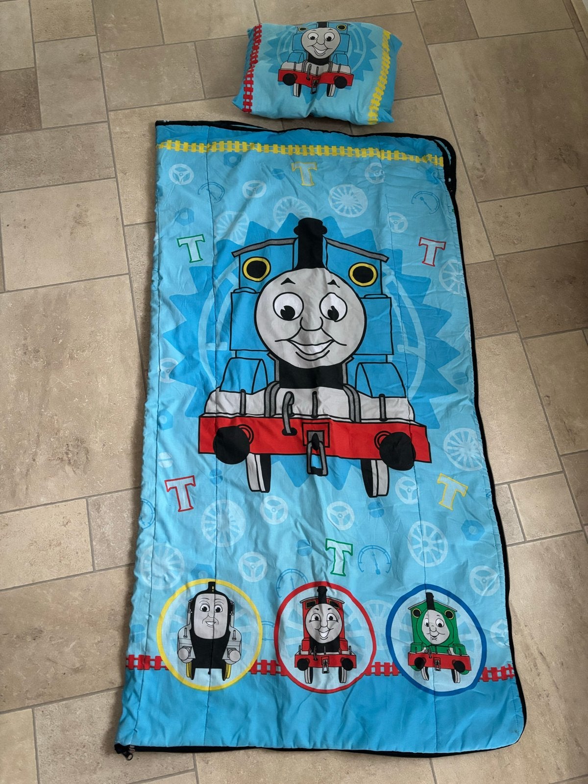 Thomas de Trein slaapzak, kussen en deken set, Caravans en Kamperen, Ophalen of Verzenden, Zo goed als nieuw