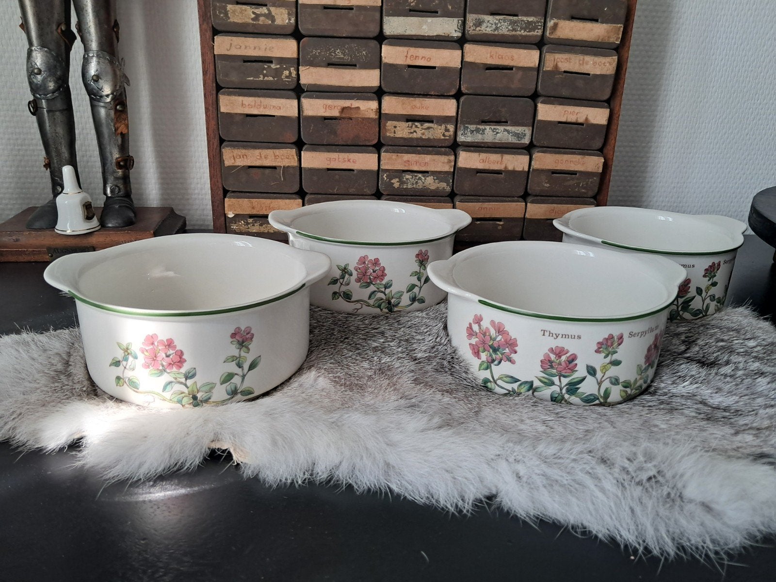 Vintage Enoch Wedgwood Florabunda soep- of ontbijtkommen, Ophalen of Verzenden