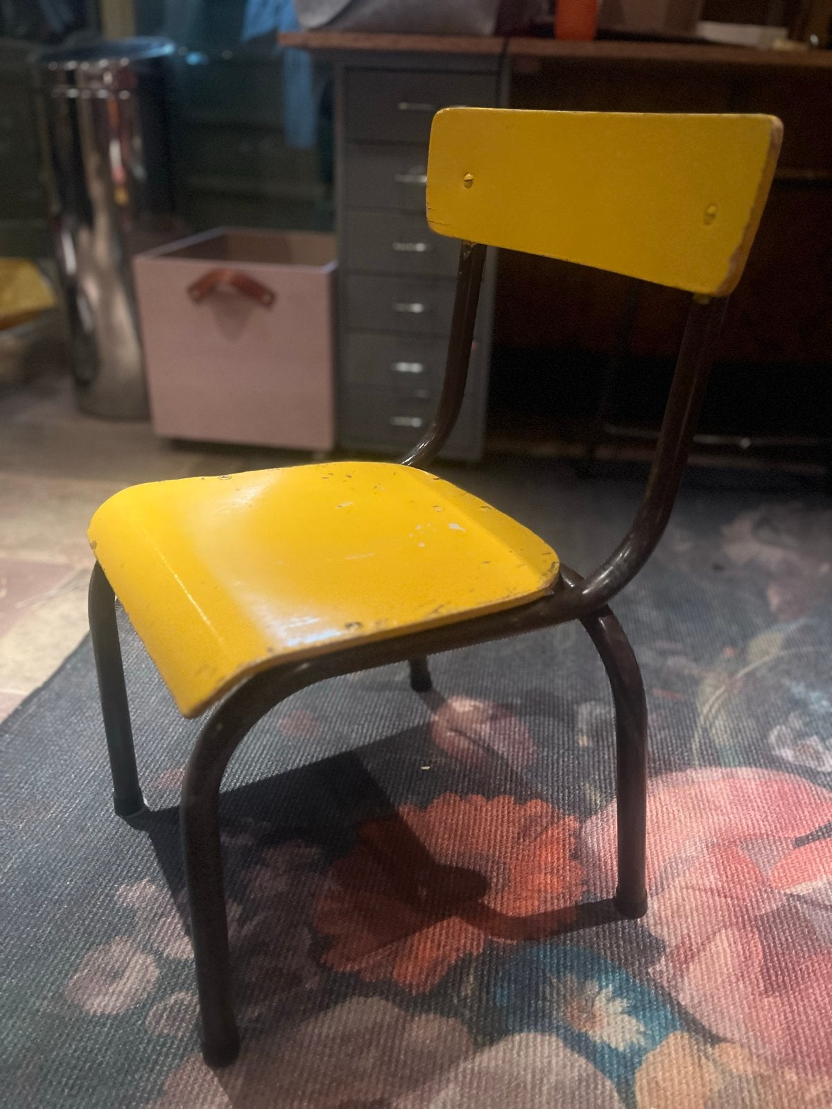 Vintage Gele Kinderstoel - Jaren '50/'60, Kinderen en Baby's, Kinderstoelen, Ophalen, Gebruikt