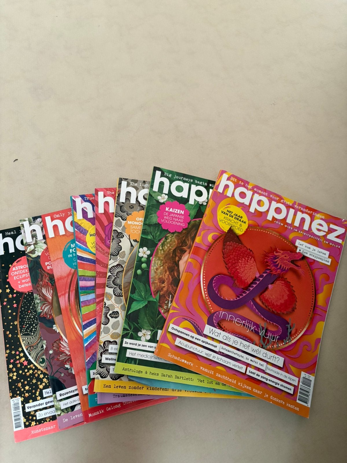 4 jaargangen Happinez, Boeken, Tijdschriften en Kranten, Ophalen of Verzenden