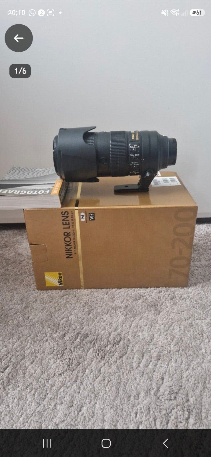 Nikon AF-S NIKKOR 70-200mm f/2.8E FL ED VR Telelens, Ophalen