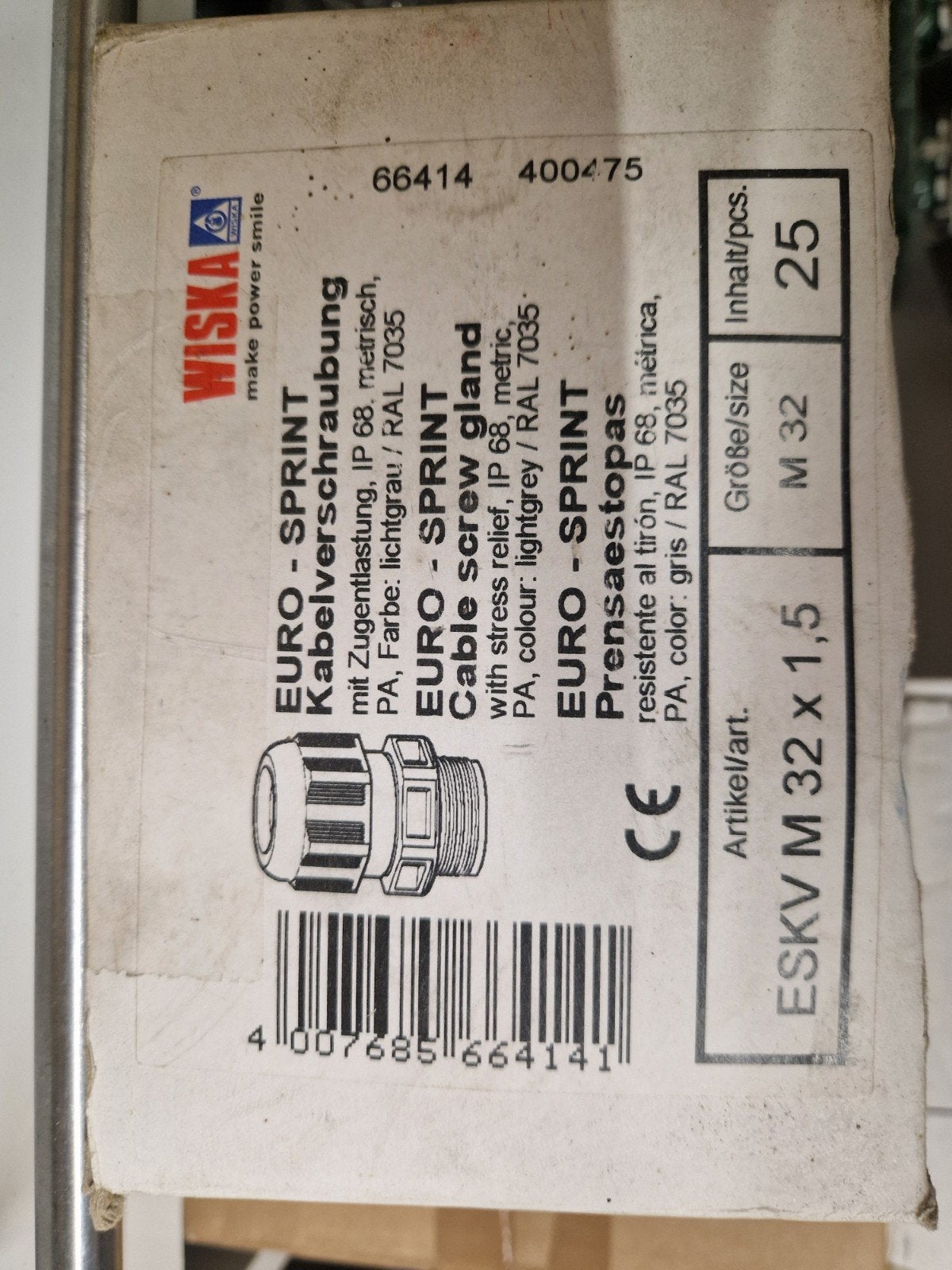 Wiki ESKV M32x1.5 doorvoer wartel nieuw in doos, Ophalen of Verzenden, Nieuw, Overige typen