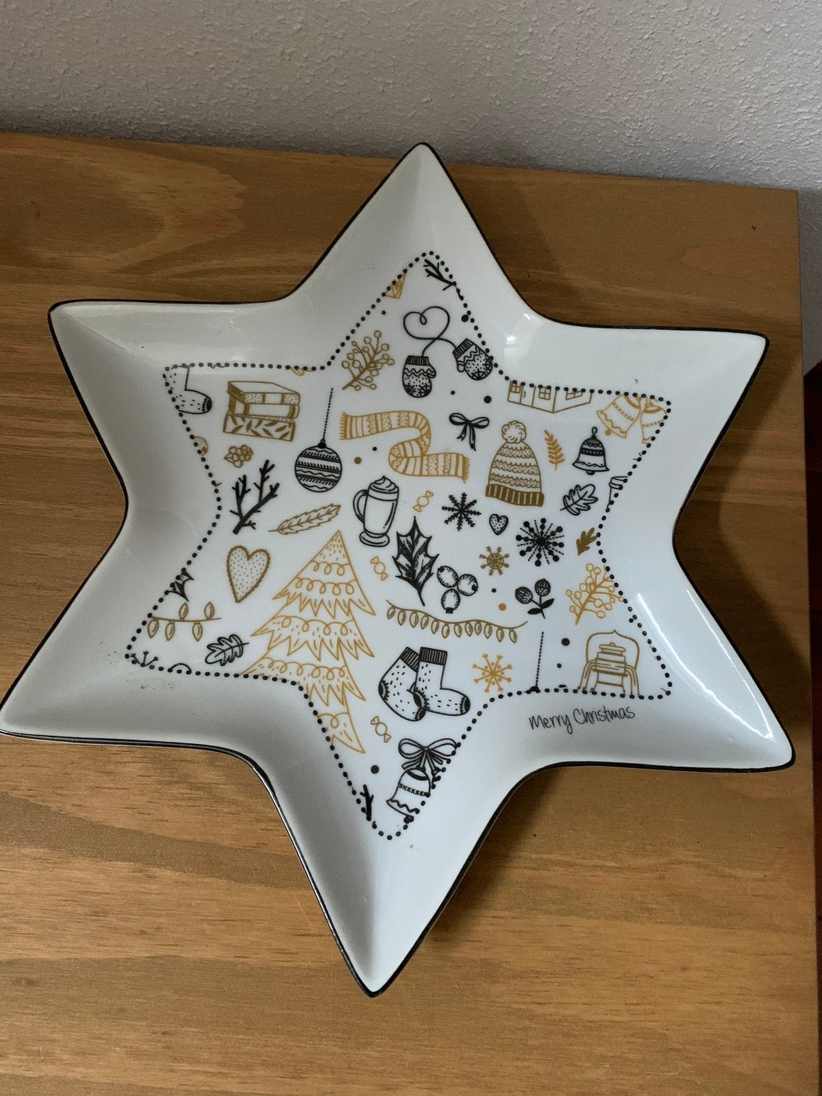 Kerst Ster Schaal - Hapjesschaal, Ophalen of Verzenden, Rond