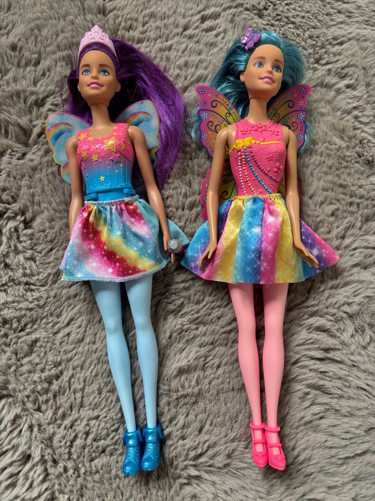 2 Barbie Dreamtopia Vliegende Feeën Poppen, Ophalen of Verzenden, Gebruikt, Barbie