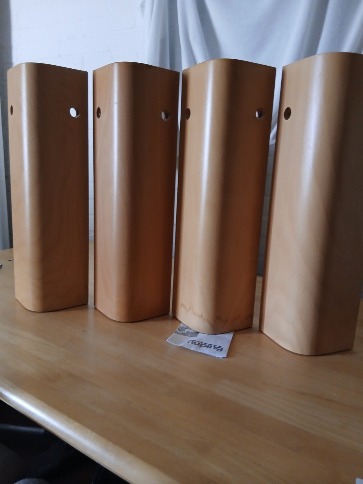 Auping auronde senioren poten 48 cm hoog, Ophalen, Gebruikt, Eenpersoons, Hout