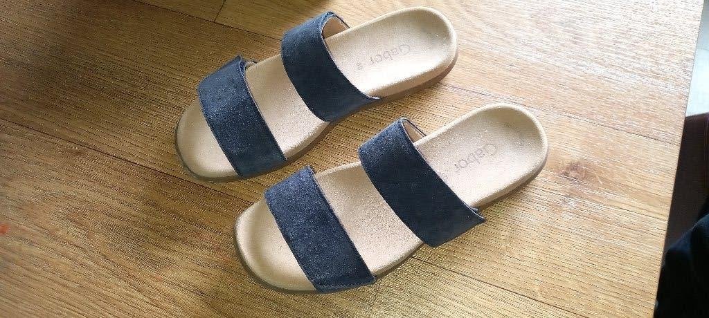 Gabor blauwe slippers maat 40., Slippers, Blauw, Gabor, Ophalen of Verzenden