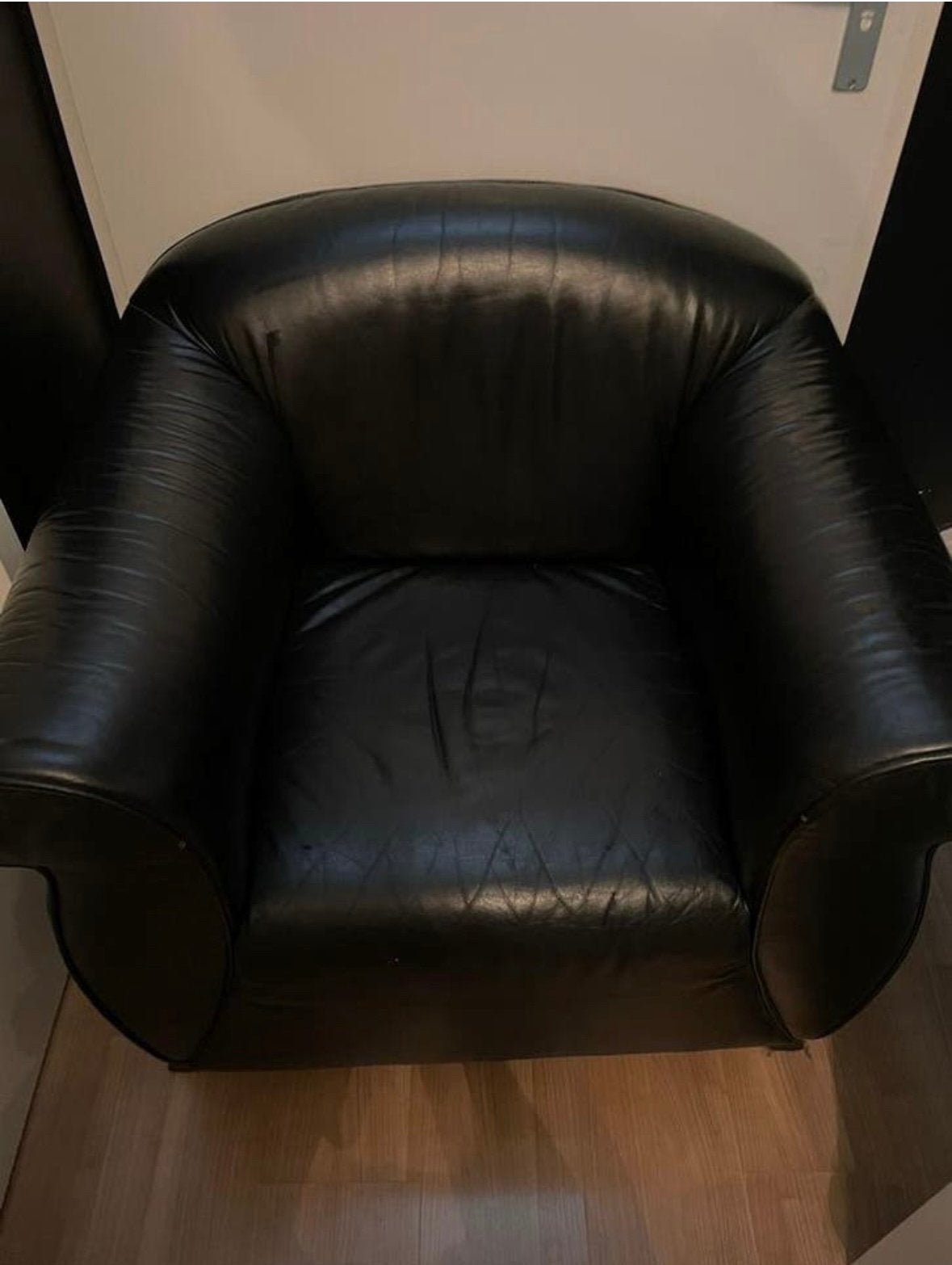 Lederen Fauteuil - Zeer Goed Onderhouden, Huis en Inrichting, Fauteuils, Ophalen, Zo goed als nieuw, 50 tot 75 cm, Leer