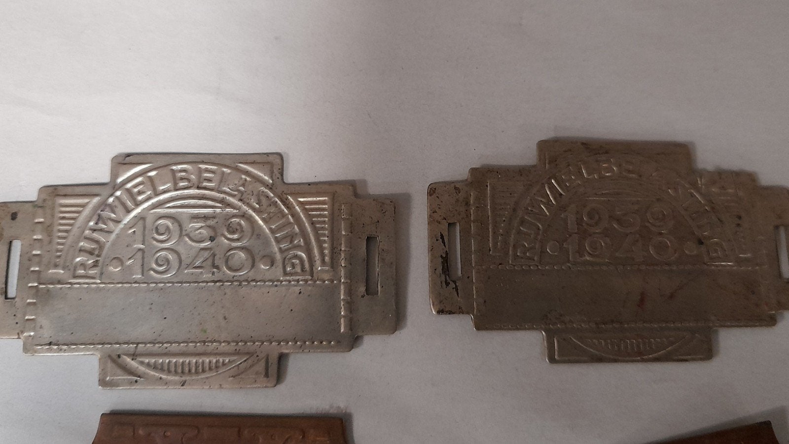 Oude Rijwielplaatjes - Fietsbelasting 1933-1940, Ophalen of Verzenden, Gebruikt