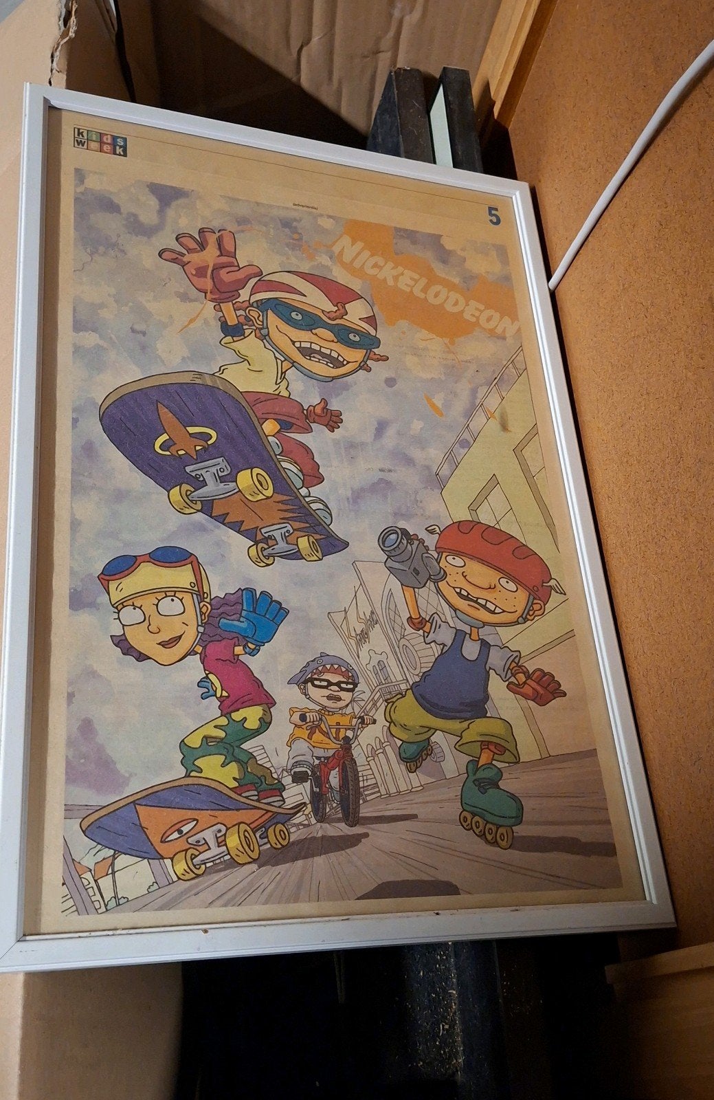 witte lijst met Nickelodeon poster Rocket Power, Verzamelen, Ophalen