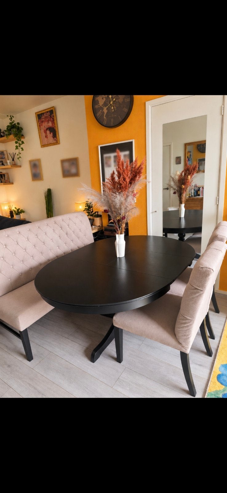 Luxe eethoek | uitschuifbare tafel, eetbank & stoelen, Huis en Inrichting, 100 tot 150 cm, Modern, Elegant, Ophalen of Verzenden