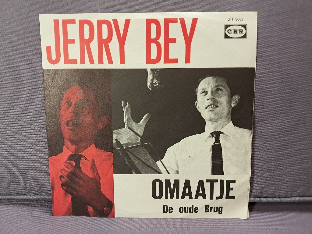 45t. Jerry Bey - Omaaje / De Oude Brug. ex+, Gebruikt, 7 inch, Ophalen of Verzenden, Overige typen