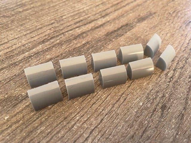 lego 10x dakpannen 1x2 gebogen  licht grijs, Ophalen of Verzenden, Nieuw, Accessoire, Lego