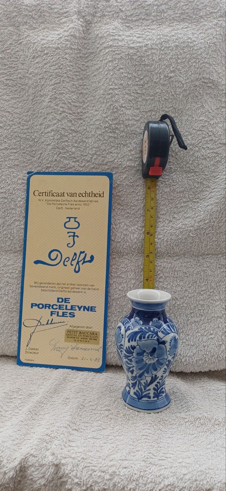 Antieke Delftse Porseleine Fles - Handbeschilderd, Antiek en Kunst, Ophalen of Verzenden