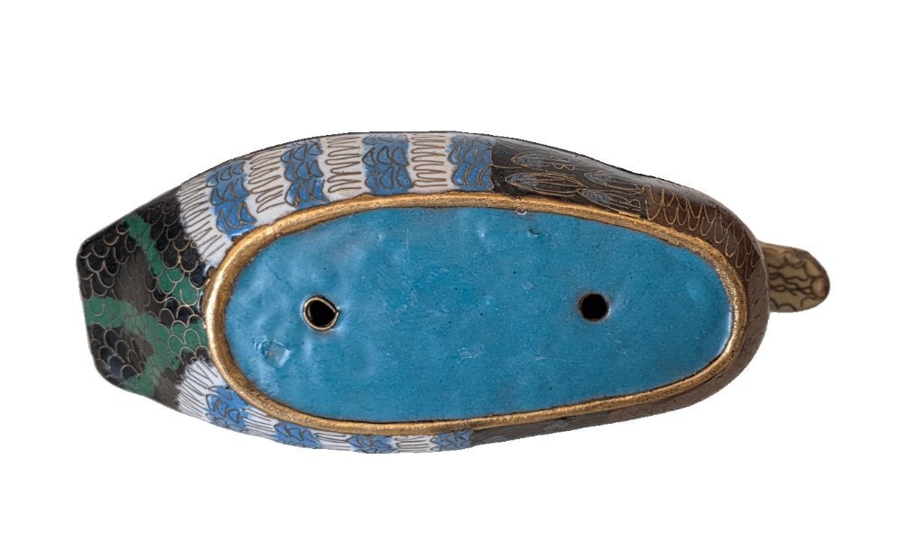 Cloisonne eend - 17 cm., Ophalen of Verzenden