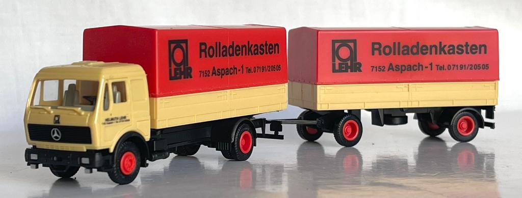 Herpa H0: Mercedes-Benz NG LEHR "Rolladenkasten", Ophalen of Verzenden, Zo goed als nieuw, Bus of Vrachtwagen, Herpa