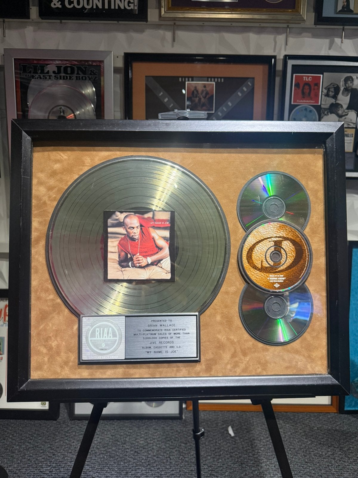 3x Platina RIAA Award Joe - My name is Joe R&B Soul USA, Ophalen of Verzenden, Zo goed als nieuw, Overige typen