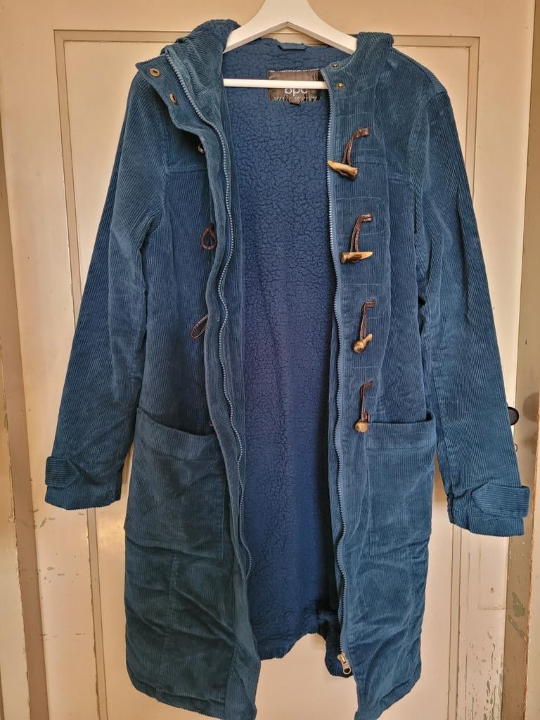 Nieuwe houtje touwtje lange jas Petrol maat 40, Ophalen of Verzenden, Nieuw, Maat 38/40 (M), Blauw