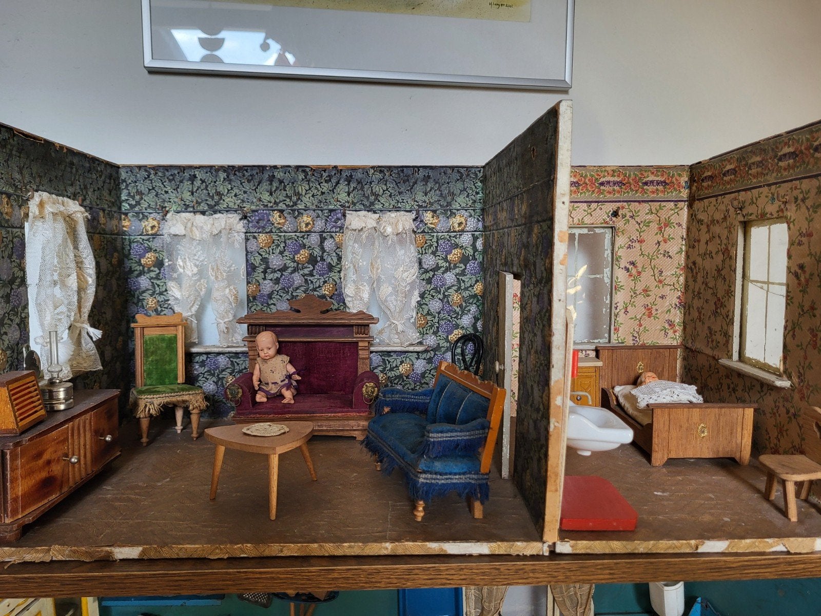 Antiek poppenhuis., Ophalen, Gebruikt, Poppenhuis