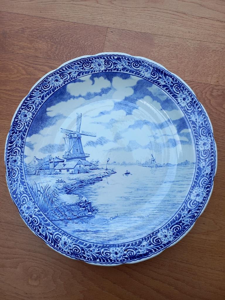 Wandbord Boch “du Chattel” (Diameter 39,5 cm), Antiek en Kunst, Ophalen of Verzenden
