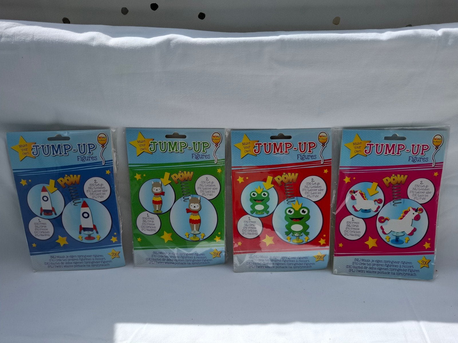 Maak je eigen springveer figuren - 4 stuks, Kinderen en Baby's, Ophalen of Verzenden, Nieuw, Knutselen