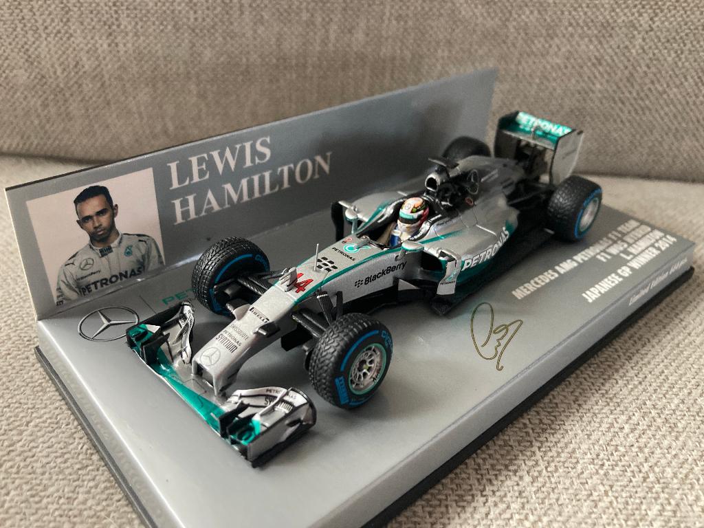 ✅ Lewis Hamilton 1:43 Winner Japanese GP 2014 Mercedes F1, Ophalen of Verzenden, Nieuw, Formule 1