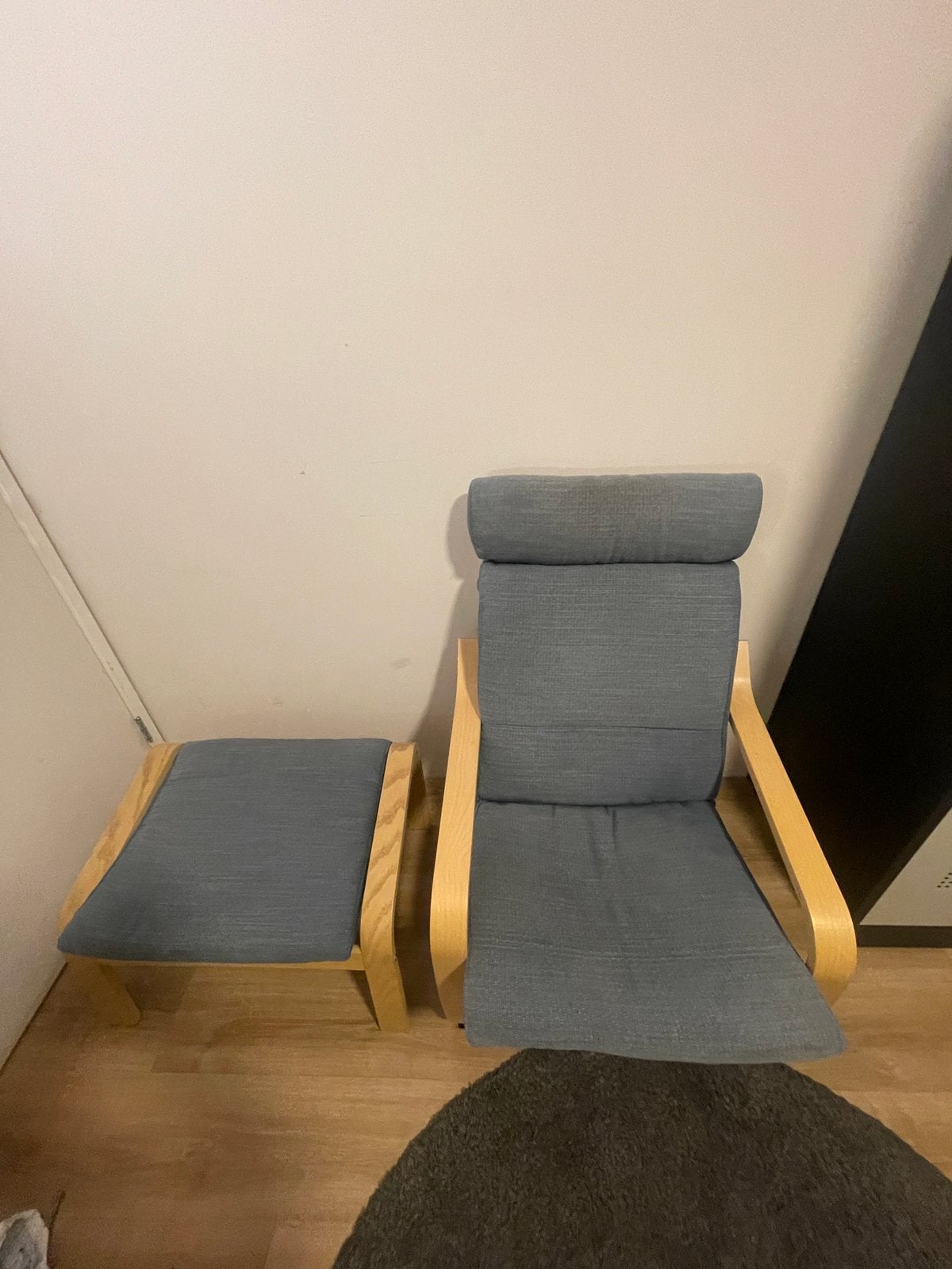 Ikea poang fauteuil blauw, Ophalen, Gebruikt, Blauw, Eén