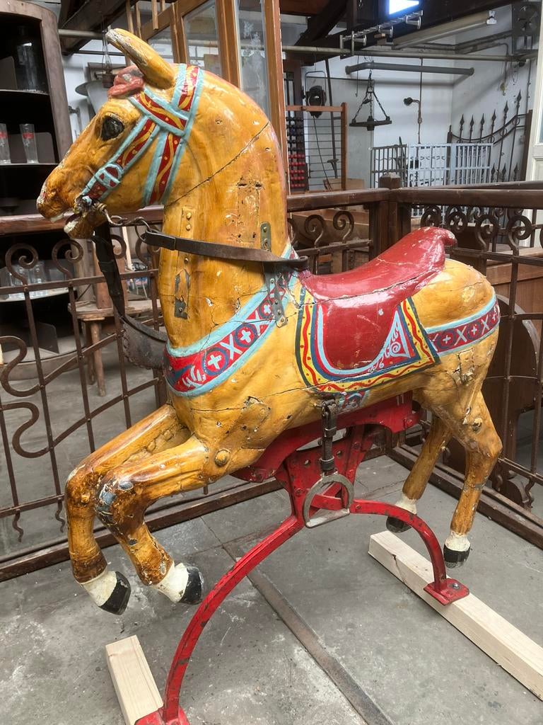 Carrousel paard draaimolen., Antiek en Kunst, Ophalen of Verzenden