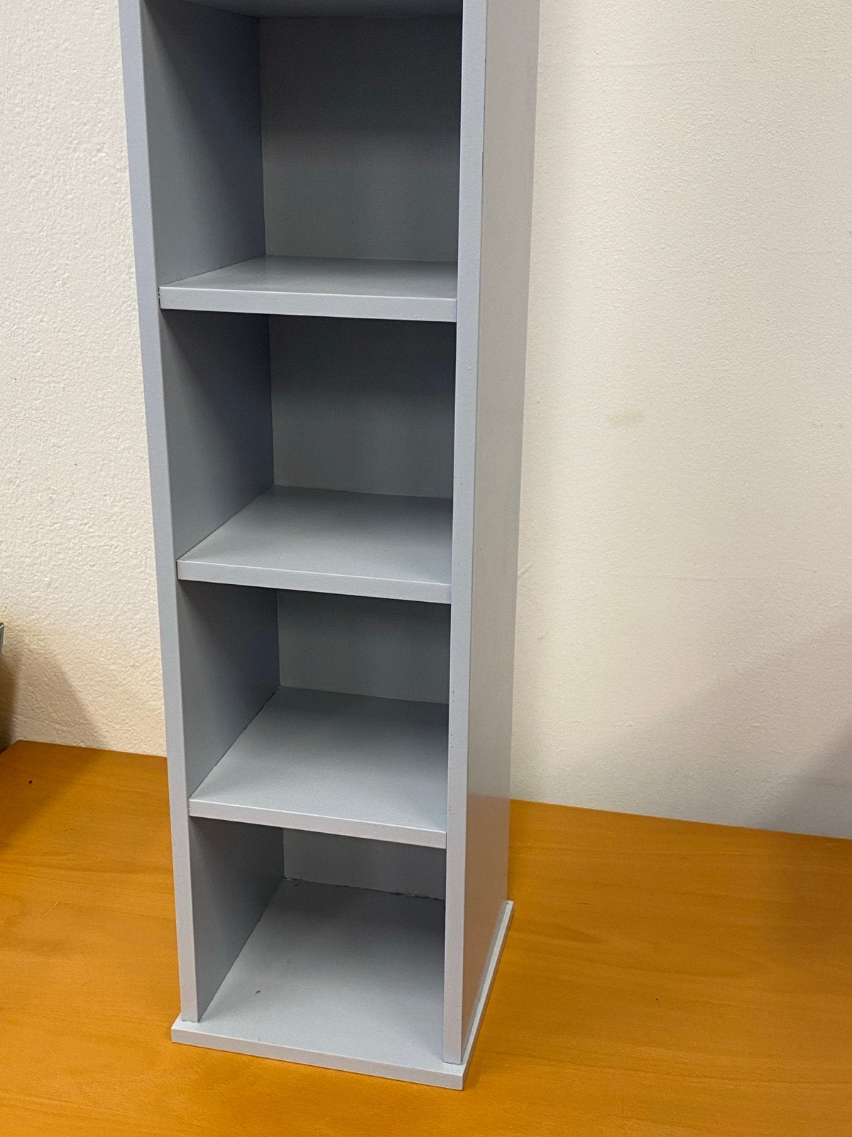 Grijze CD/DVD kast - 150x15x15 cm, Ophalen, Gebruikt, 150 discs of meer, Hout