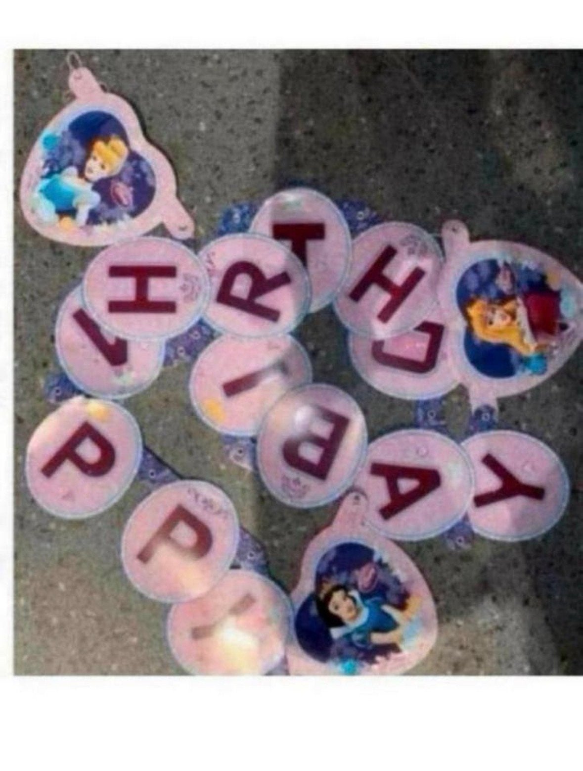 Disney Prinsessen Verjaardag Slinger - Happy Birthday, Ophalen of Verzenden, Nieuw, Versiering, Verjaardag