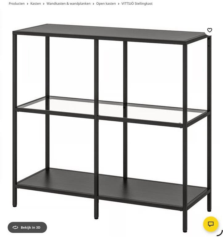 Ikea vittsjo stelling zwart frame 100x96 zonder plankjes, Huis en Inrichting, Kasten | Stellingkasten, Ophalen, Zo goed als nieuw
