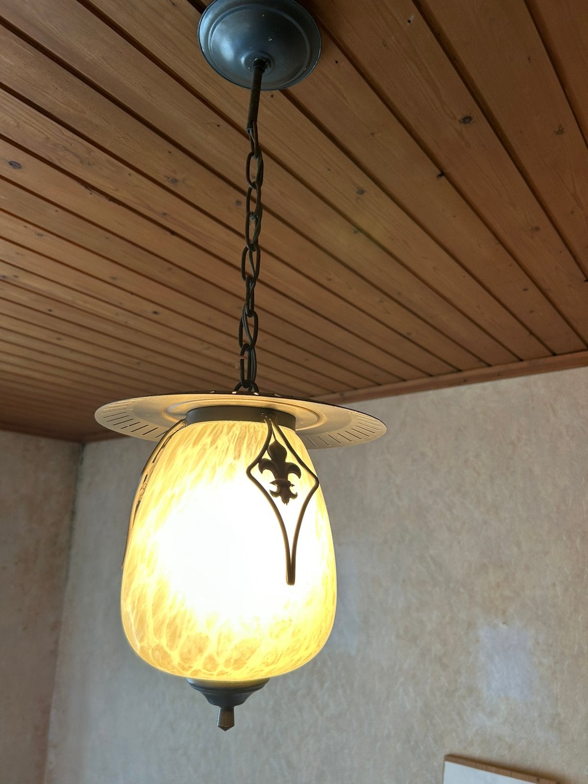 Hanglamp vintage jaren 70, Ophalen of Verzenden