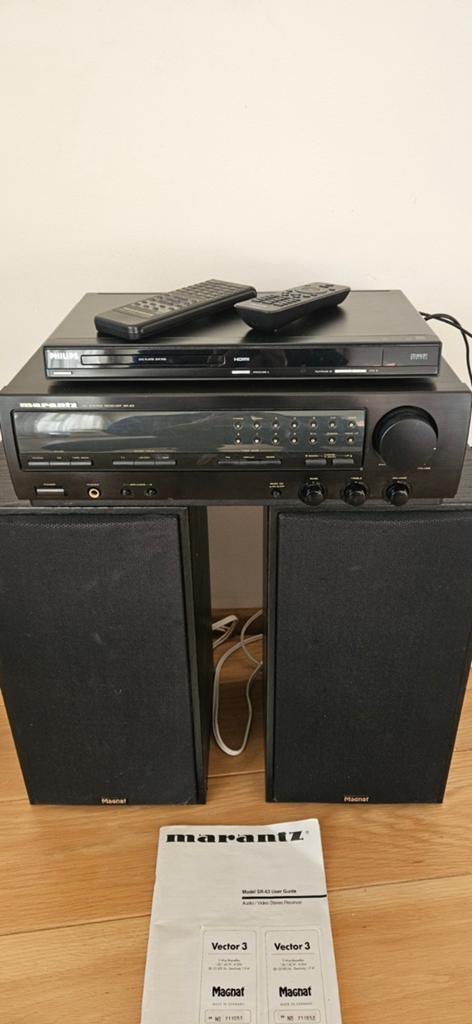 Marantz SR-43 Receiver Philips DVD-speler en Magnat spea, Audio, Tv en Foto, Ophalen, Philips, Gebruikt, Losse componenten