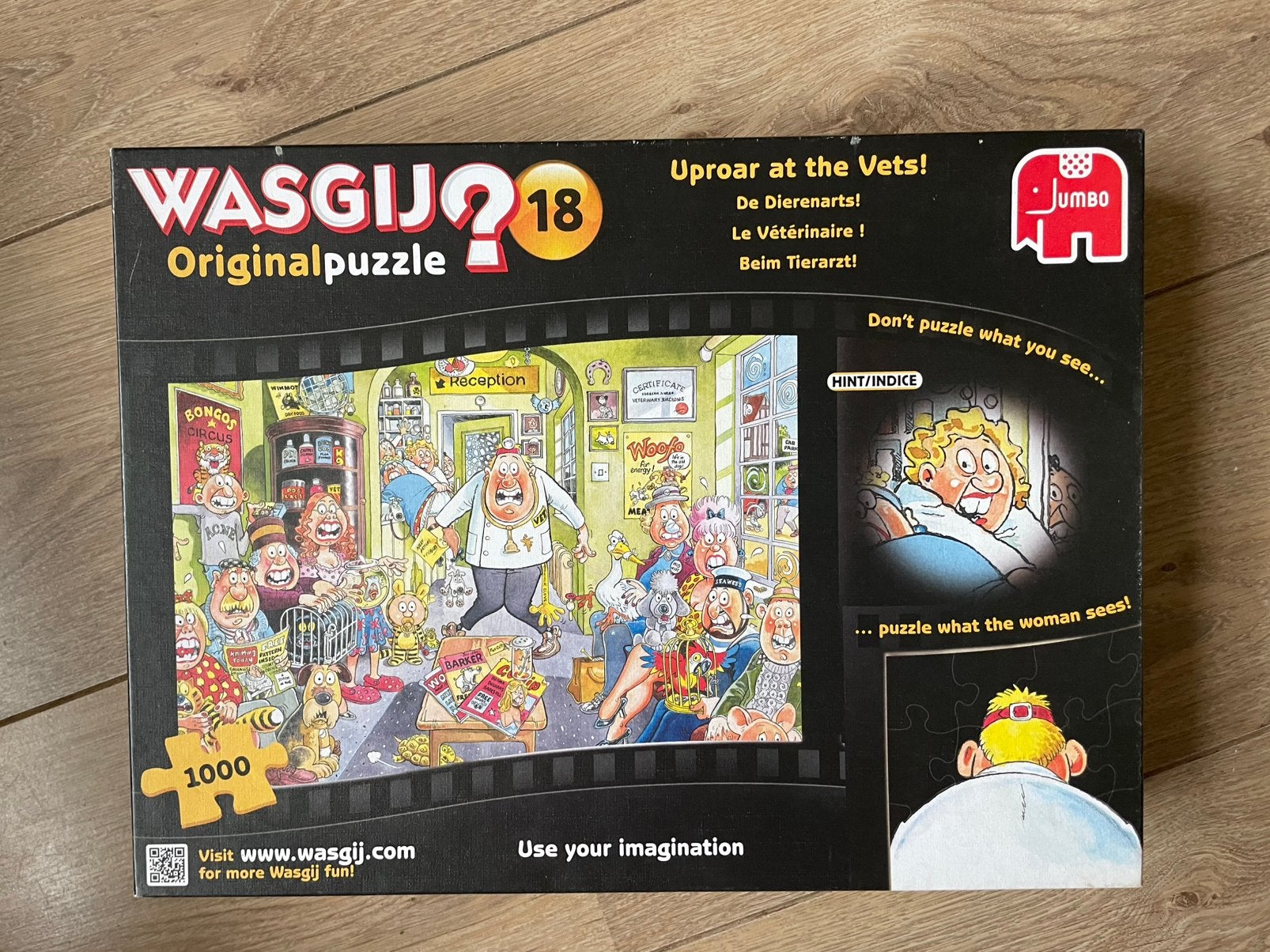 WasGij 18. De dierenarts. 1000 stukjes., Ophalen of Verzenden, 500 t/m 1500 stukjes, Zo goed als nieuw